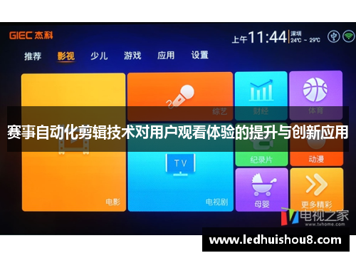 赛事自动化剪辑技术对用户观看体验的提升与创新应用